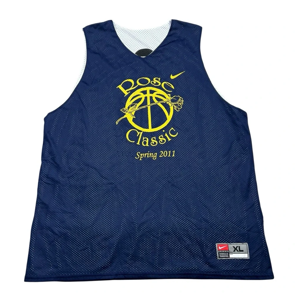 Nike Team Rose Classic‎ Spring 2011 Basketball Jersey Mens Size XL Navy